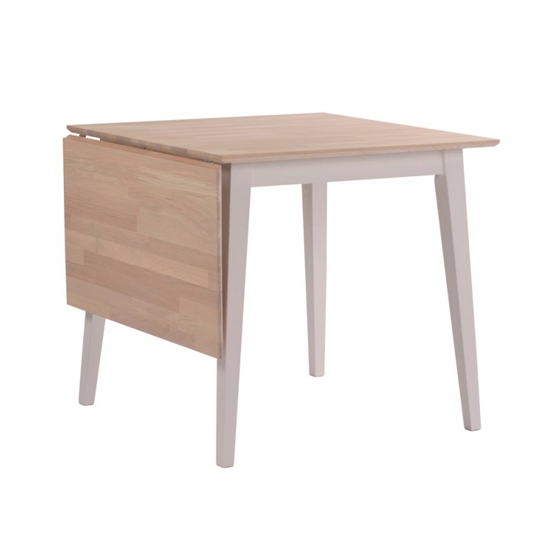 RO Filip Extending Dining Table Square White/White Pigmented